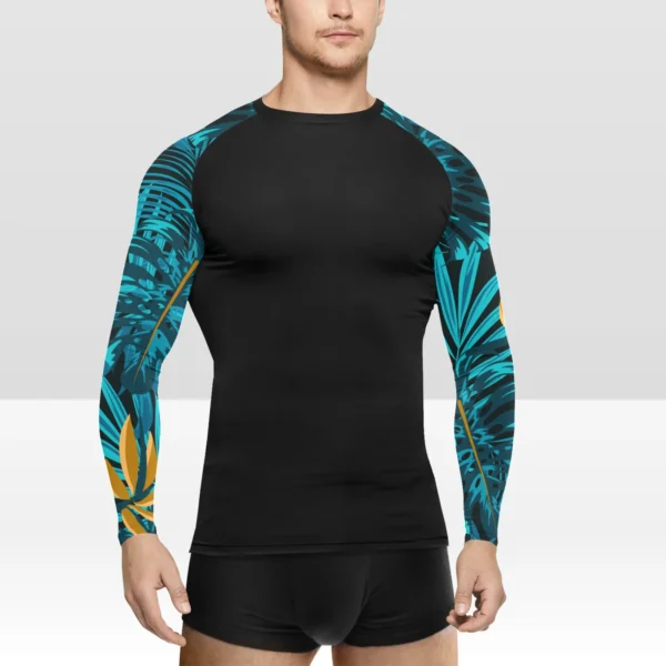 La Selva, Noche Azul Men's Long Sleeve Swim Shirt (Model S39)