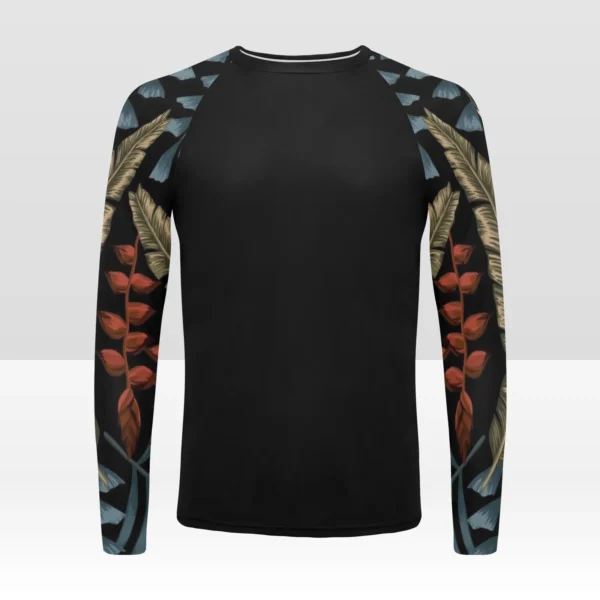 La Selva - Hojas Men's Long Sleeve Swim Shirt (Model S39) - Image 3