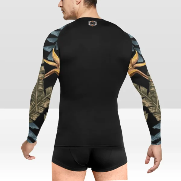 La Selva - Hojas Men's Long Sleeve Swim Shirt (Model S39) - Image 2