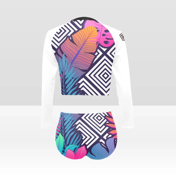 Ladies, New Age - Power Play Women Long Sleeve Bikini Set (ModelS27) - Image 4